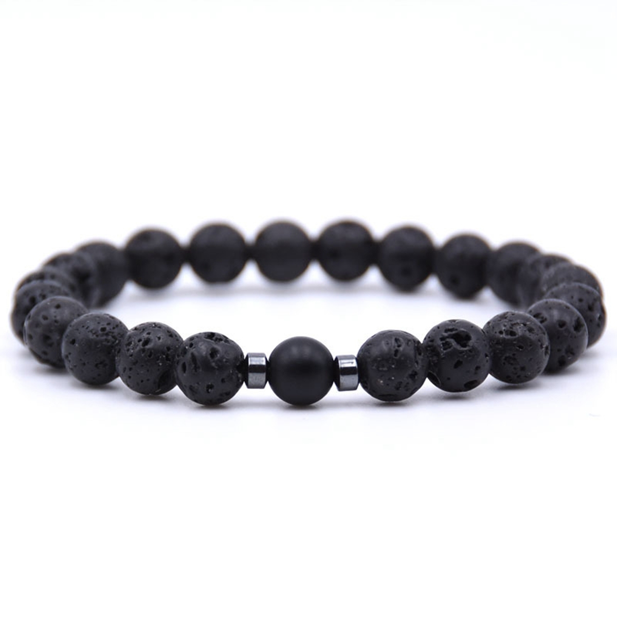 Spot Jasper 1PCS 8MM Lava Stone Bracelet Man Fashion Women Fashion Gift For Women Fashion Bracelets