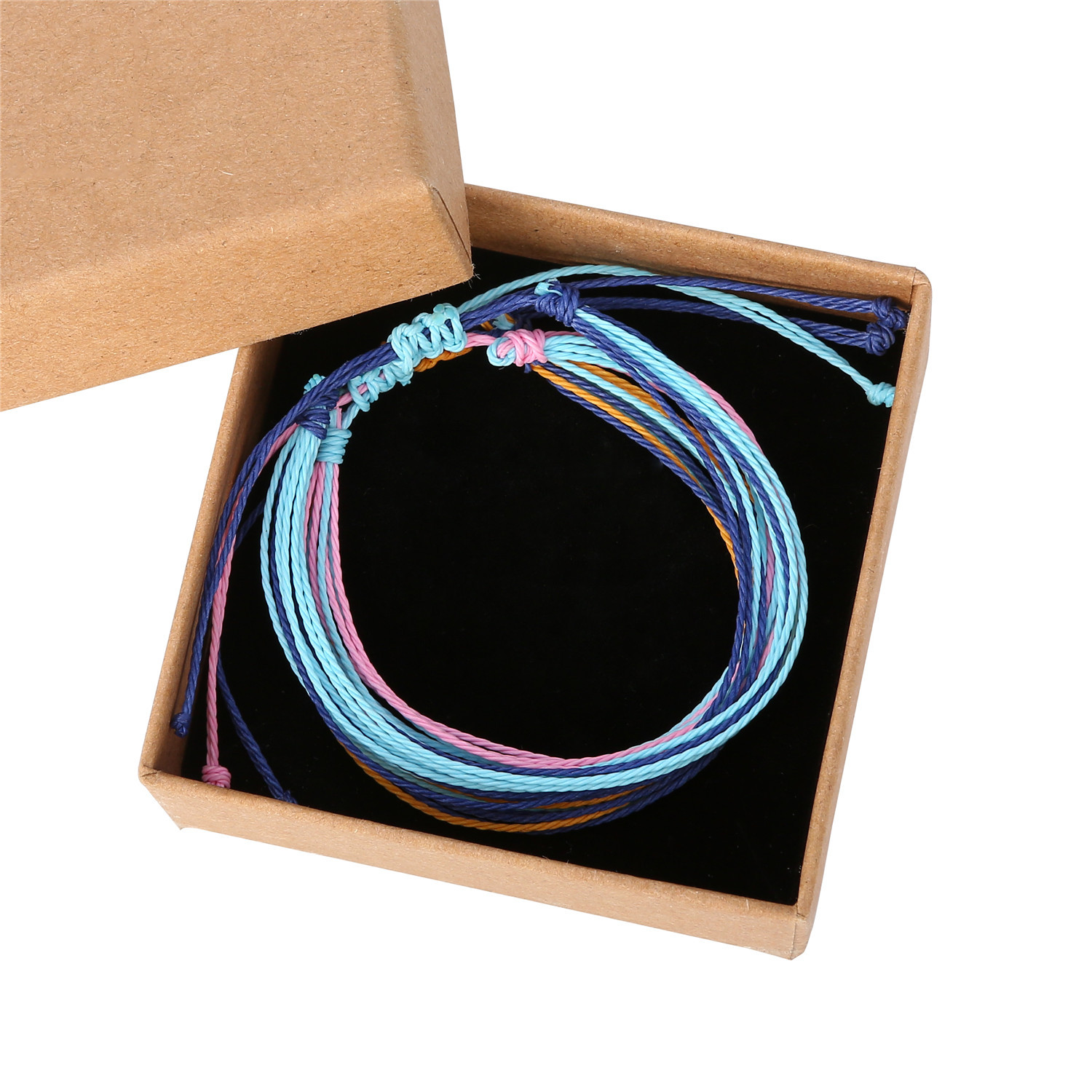 Colorful Multilayer Leather Interlaced Cuff  Wristband Charm Bracelet For Woman