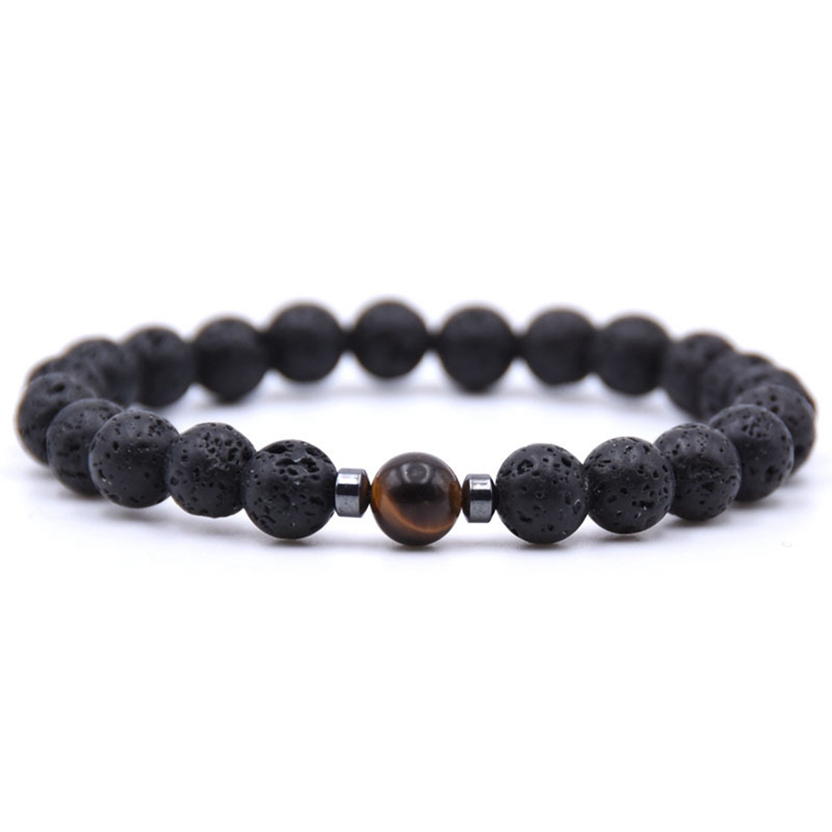 Spot Jasper 1PCS 8MM Lava Stone Bracelet Man Fashion Women Fashion Gift For Women Fashion Bracelets