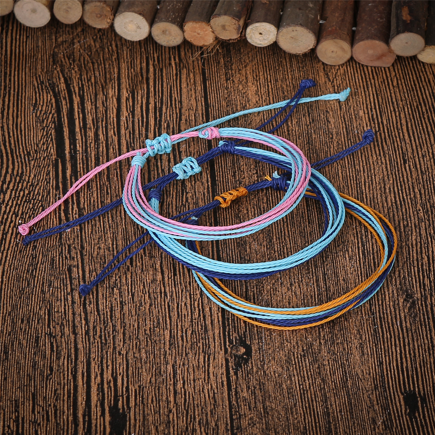 Colorful Multilayer Leather Interlaced Cuff  Wristband Charm Bracelet For Woman