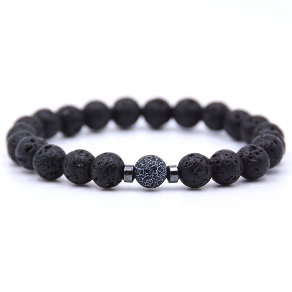 Spot Jasper 1PCS 8MM Lava Stone Bracelet Man Fashion Women Fashion Gift For Women Fashion Bracelets