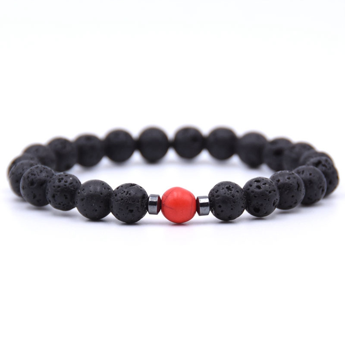 Spot Jasper 1PCS 8MM Lava Stone Bracelet Man Fashion Women Fashion Gift For Women Fashion Bracelets