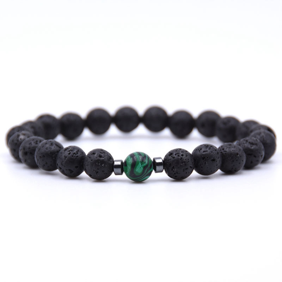 Spot Jasper 1PCS 8MM Lava Stone Bracelet Man Fashion Women Fashion Gift For Women Fashion Bracelets