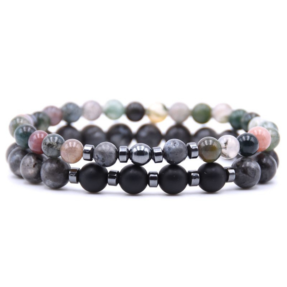 2PCS/Lot 6MM Spectrolite Bracelet And 8MM Soda lite Bracelet Man Fashion Women Fashion Gift For Women Fashion Bracelets