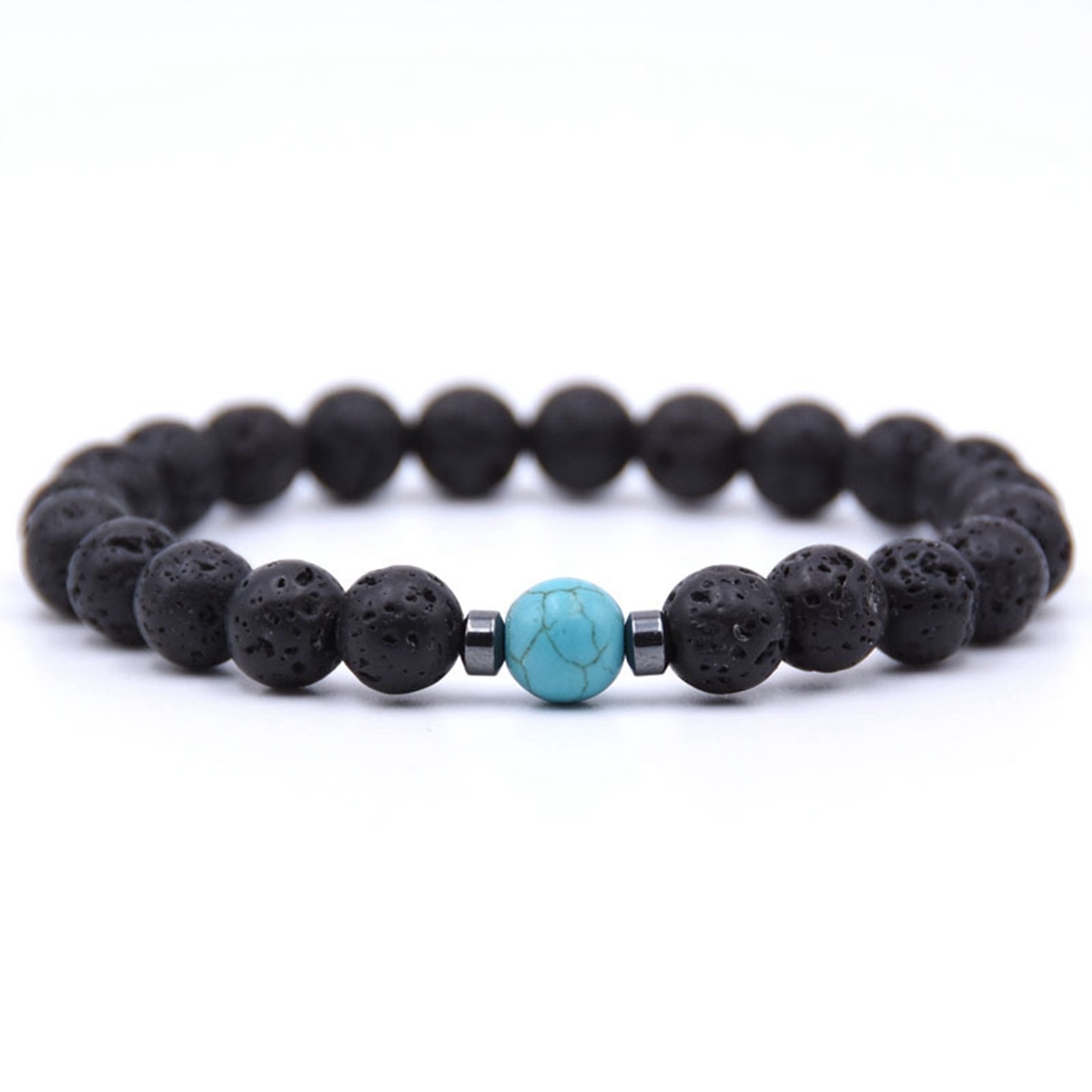 Spot Jasper 1PCS 8MM Lava Stone Bracelet Man Fashion Women Fashion Gift For Women Fashion Bracelets