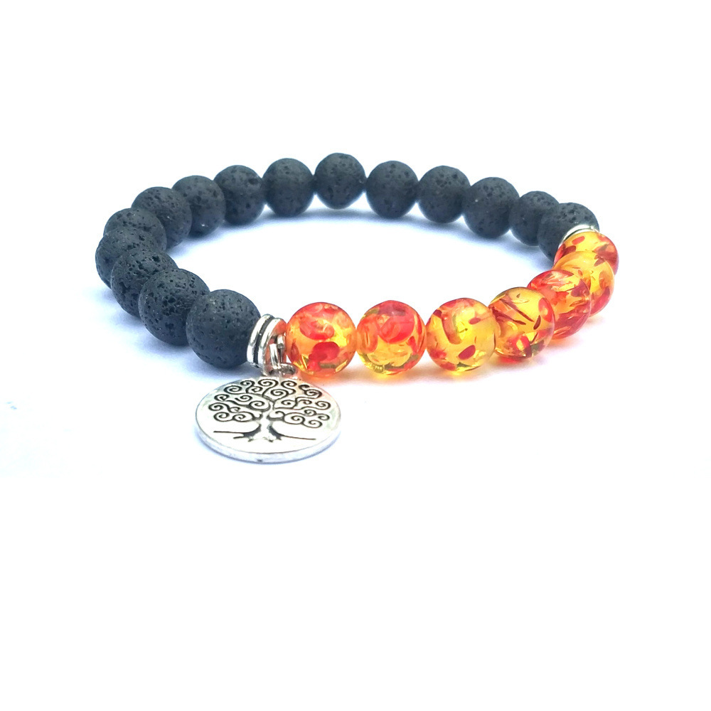 Fashion Tree of Life Stone Stretchy Chakra Wrist Bracelet for Women and Men