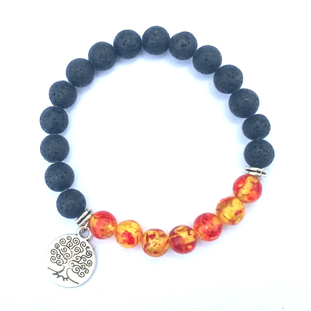 Fashion Tree of Life Stone Stretchy Chakra Wrist Bracelet for Women and Men