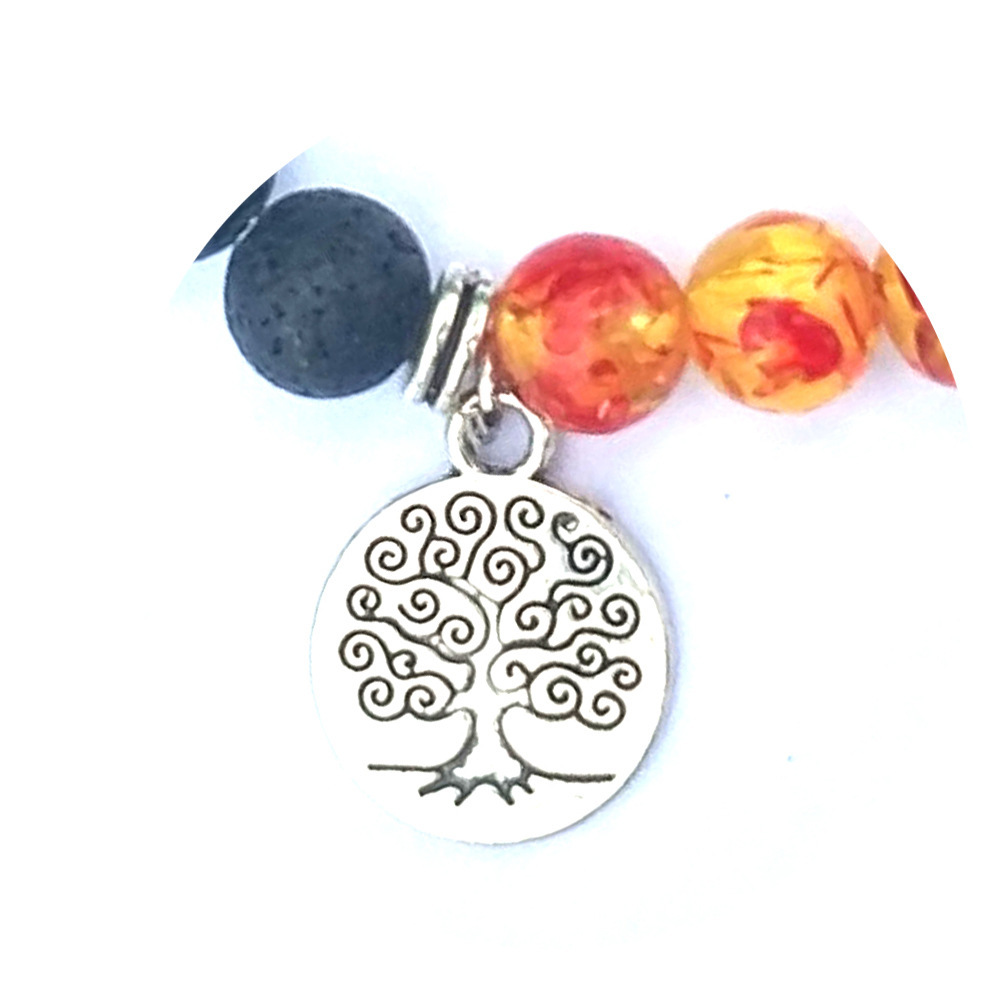 Fashion Tree of Life Stone Stretchy Chakra Wrist Bracelet for Women and Men