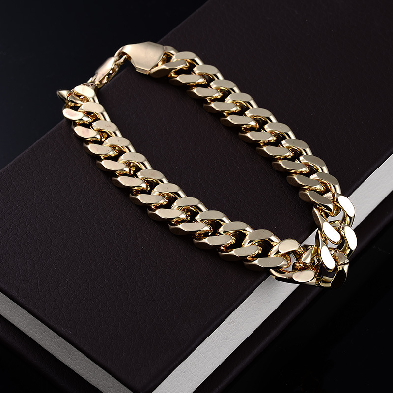 Women Men Punk Jewelry Gift Fashion Gold Plating Chain Charm Bracelet