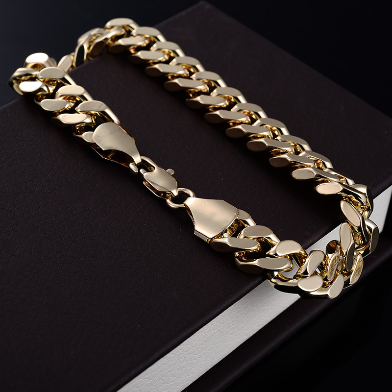 Women Men Punk Jewelry Gift Fashion Gold Plating Chain Charm Bracelet