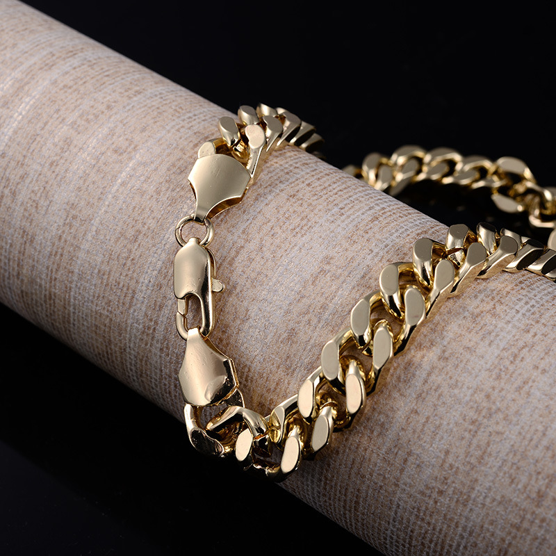 Women Men Punk Jewelry Gift Fashion Gold Plating Chain Charm Bracelet