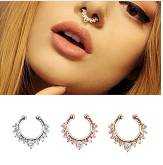 Fashion Diamond nose ring for Women Charm Jewelry