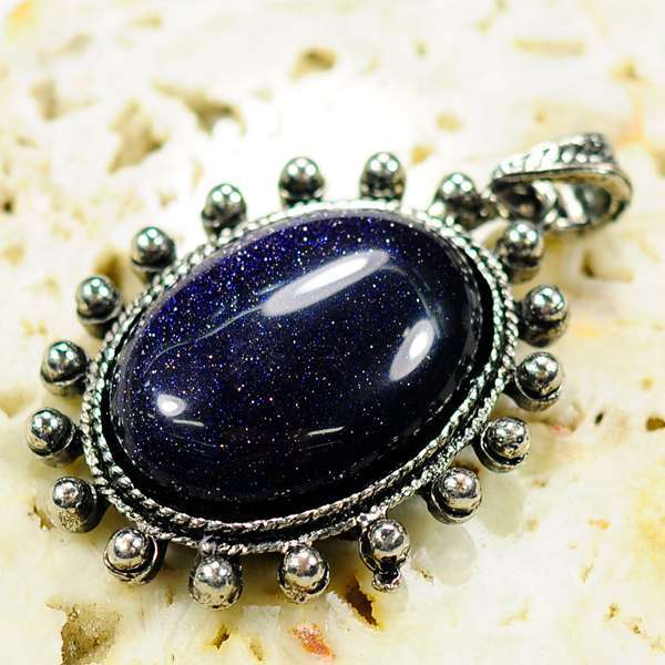 Fashion Oval Agate Bead Charm Alloy Pendant