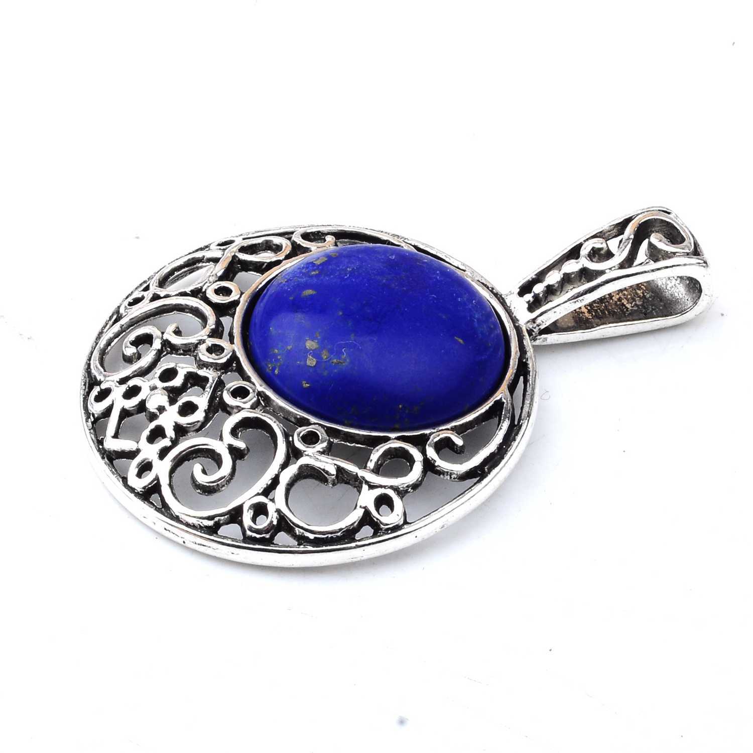 Natural Crystal Healing Moon Round Chakra Bead Gemstone Necklace Pendant