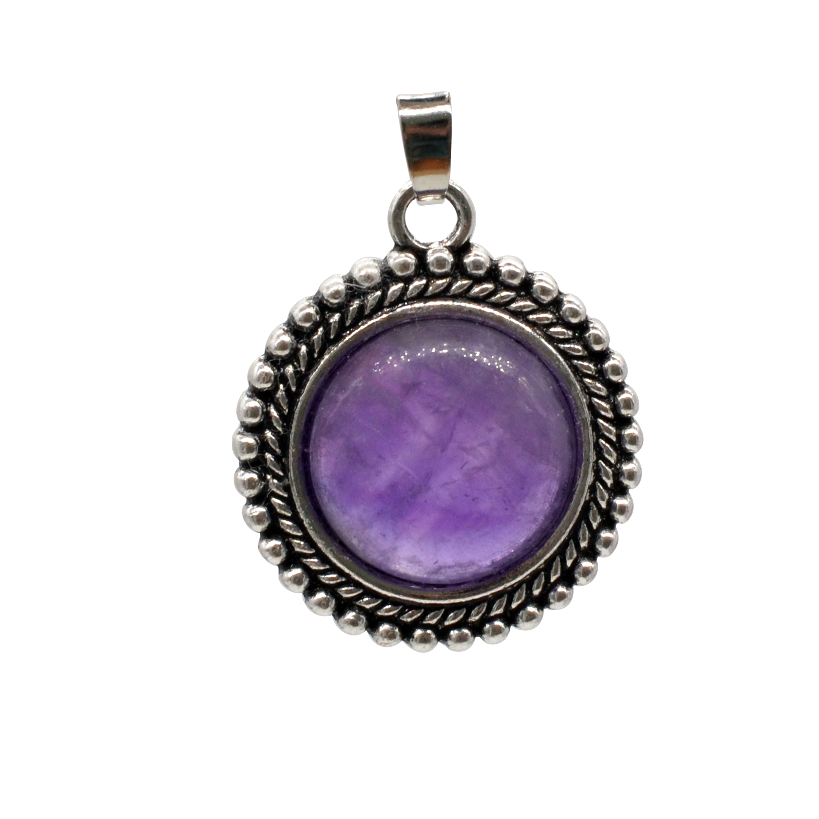 Natural Crystal Stone Round Sun Chakra Healing Gemstone Pendant Charm Necklace
