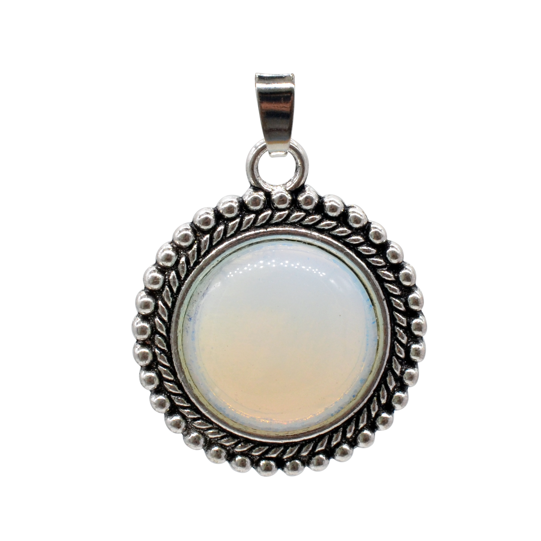 Natural Crystal Stone Round Sun Chakra Healing Gemstone Pendant Charm Necklace