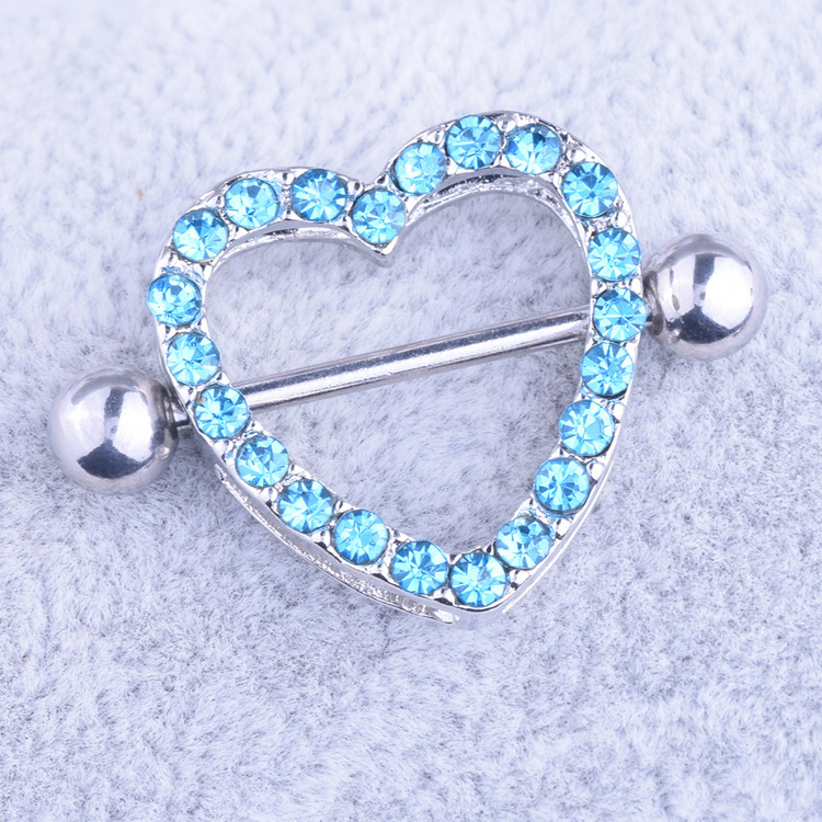Nipple Shield Heart Rings Stainless Steel Body Piercing Jewelry