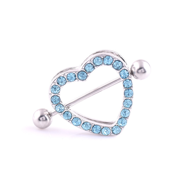 Nipple Shield Heart Rings Stainless Steel Body Piercing Jewelry