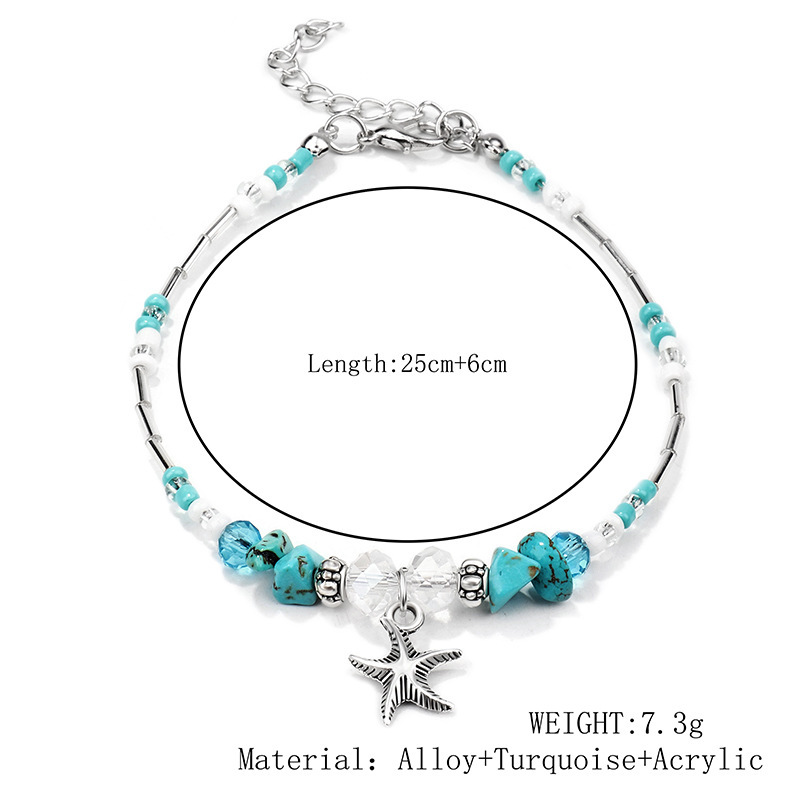 Boho Wave Anklet Multi-Layer Beach Anklet Foot Charm Jewelry Gifts Women