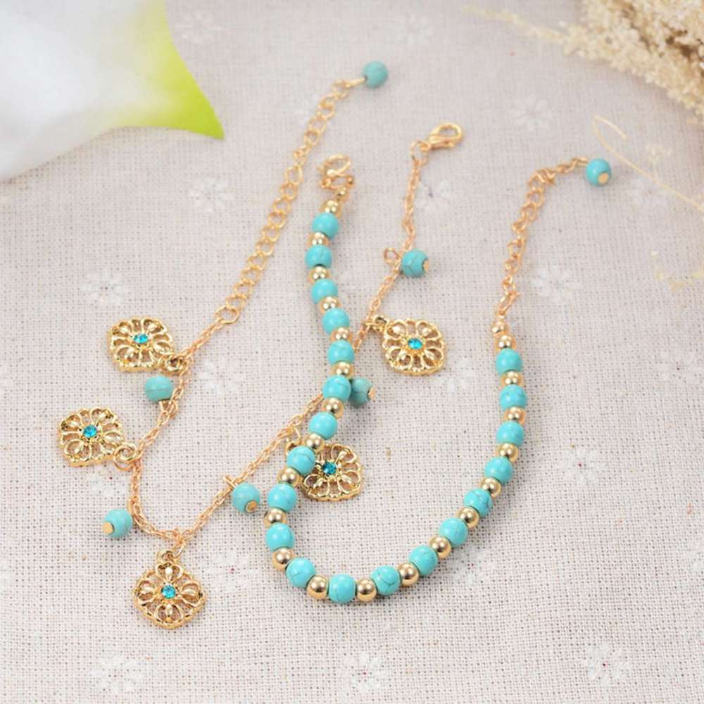 Boho Wave Anklet Multi-Layer Beach Anklet Foot Charm Jewelry Gifts Women