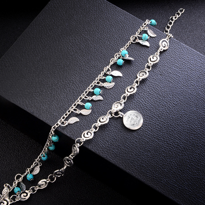 Boho Lotus Alloy Pendant Beach Anklet Foot Charm Jewelry Gifts Women