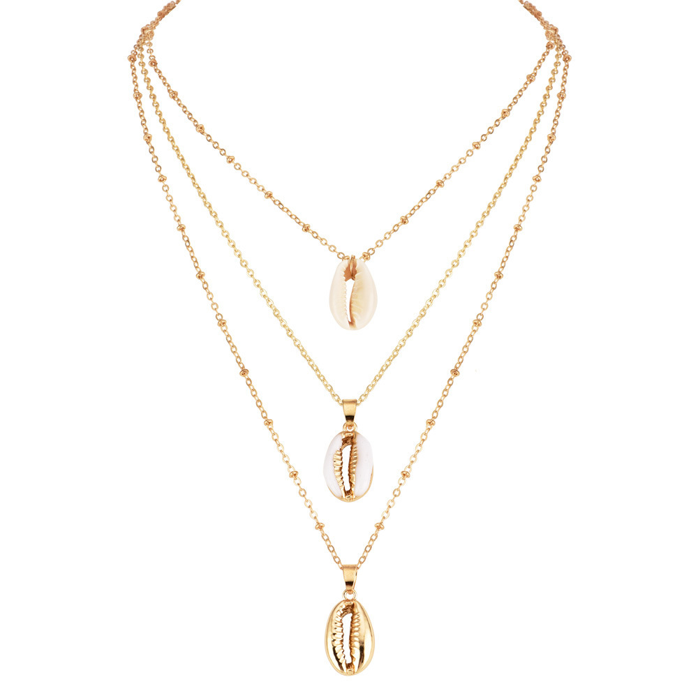 Multi-Layer Moon Necklace Choker with Long Chain for Women and Girls