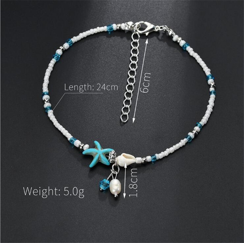 Boho Star Beach Anklet Foot Charm Jewelry Gifts Women