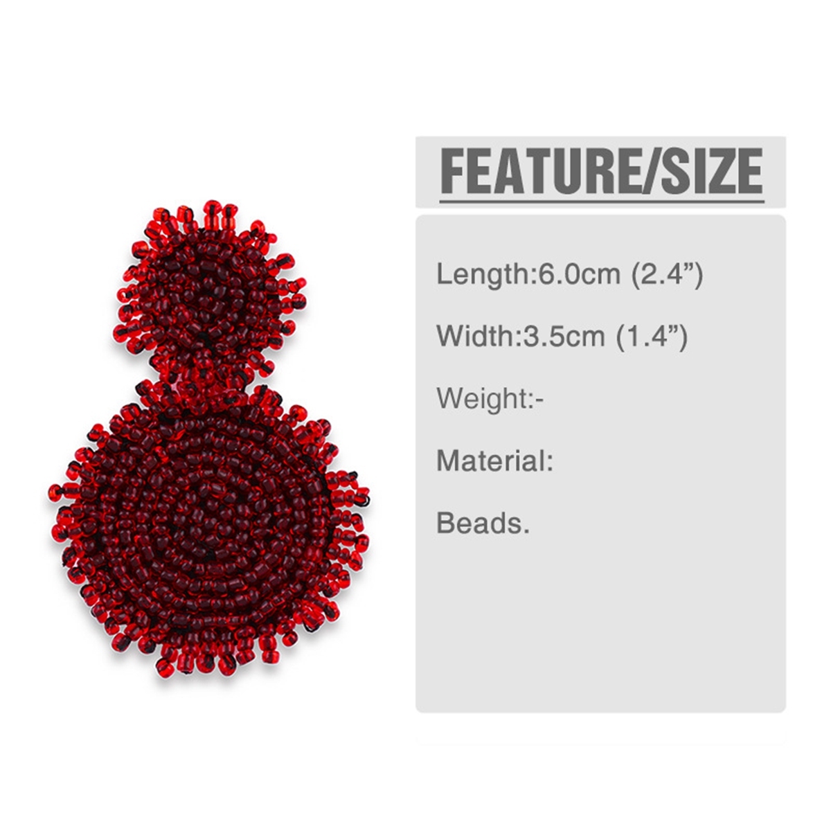 Round Seed Beads Woven Earrings