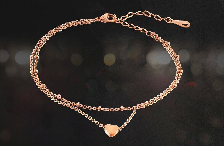 Gold Alloy Star Anklet for women