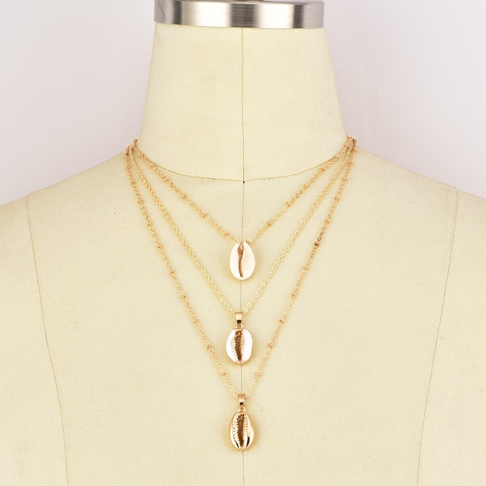 Multi-Layer Moon Necklace Choker with Long Chain for Women and Girls