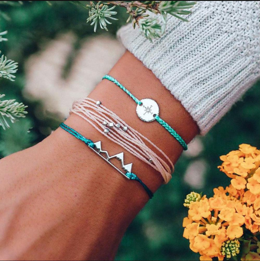 3PCS/Sets Wave Bracelet Braided Rope Bracelet Set Adjustable Friendship Bohemian Handmade Bracelet Waterproof for Women Men Kids