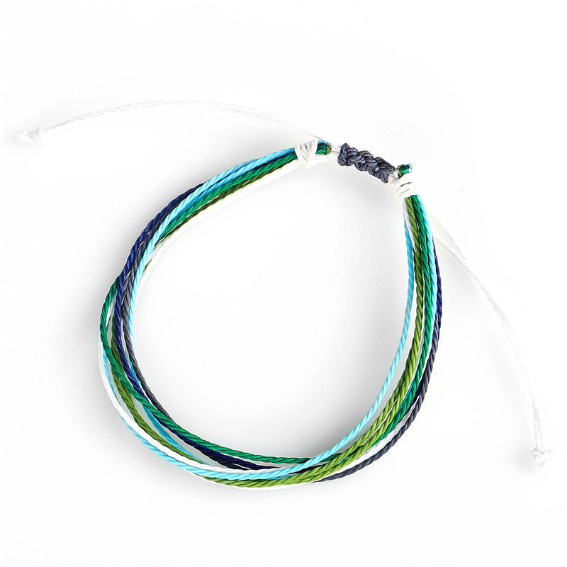 Handmade Wave Bracelet Braided Rope Bracelet Adjustable Friendship Bohemian