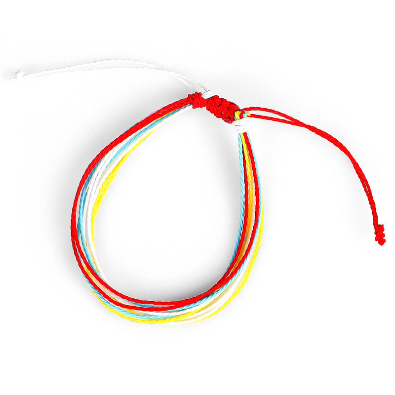 Handmade Wave Bracelet Braided Rope Bracelet Adjustable Friendship Bohemian