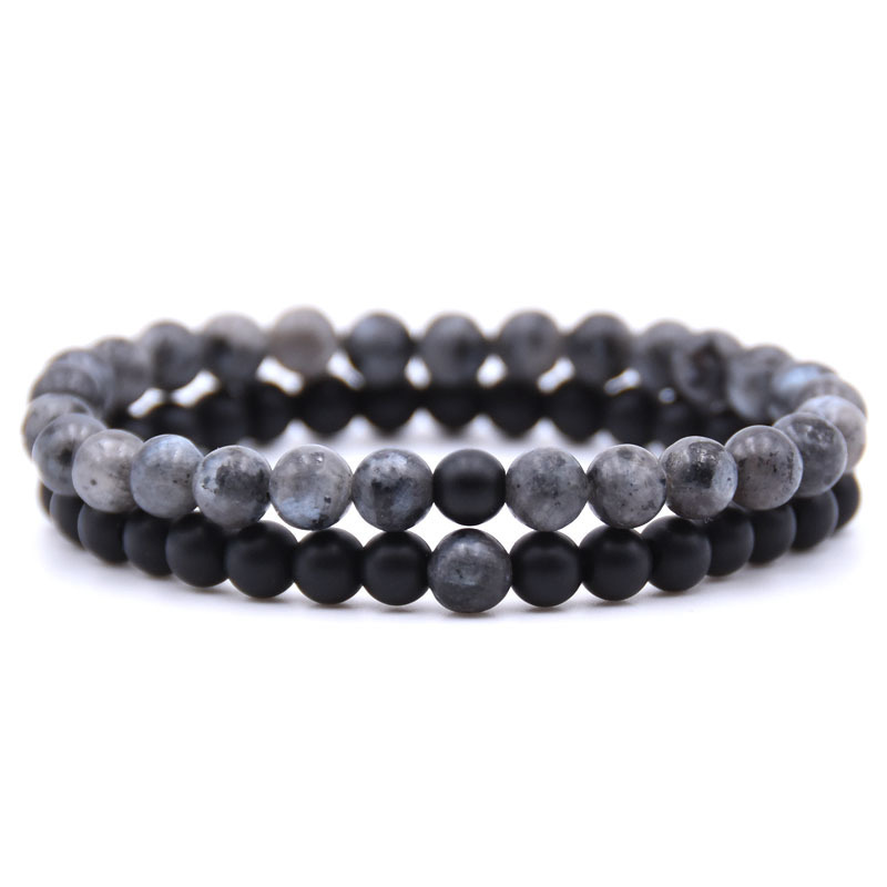 6MM Natural Gemstone Couple Bracelet for women Men