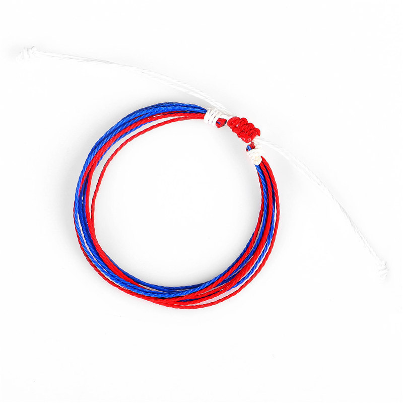 Handmade Wave Bracelet Braided Rope Bracelet Adjustable Friendship Bohemian