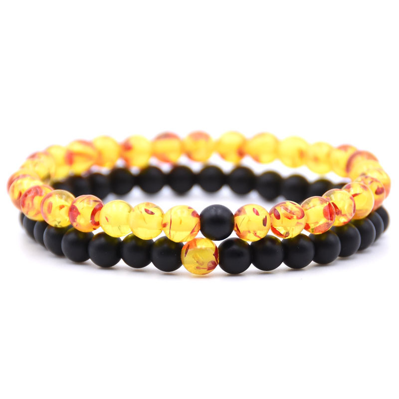 6MM Natural Gemstone Couple Bracelet for women Men