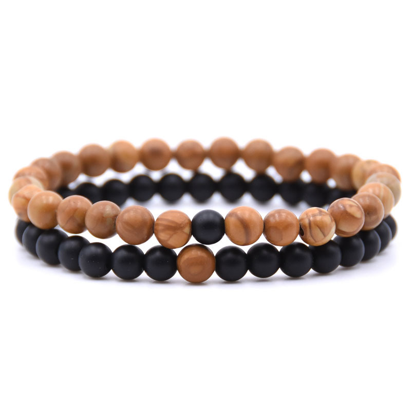 6MM Natural Gemstone Couple Bracelet for women Men