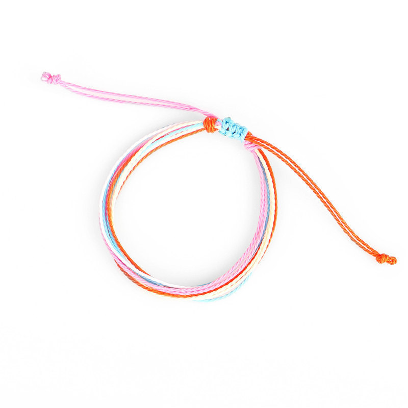 Handmade Wave Bracelet Braided Rope Bracelet Adjustable Friendship Bohemian
