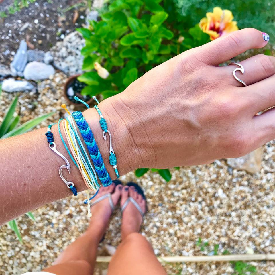 Handmade Wave Bracelet Braided Rope Bracelet Adjustable Friendship Bohemian
