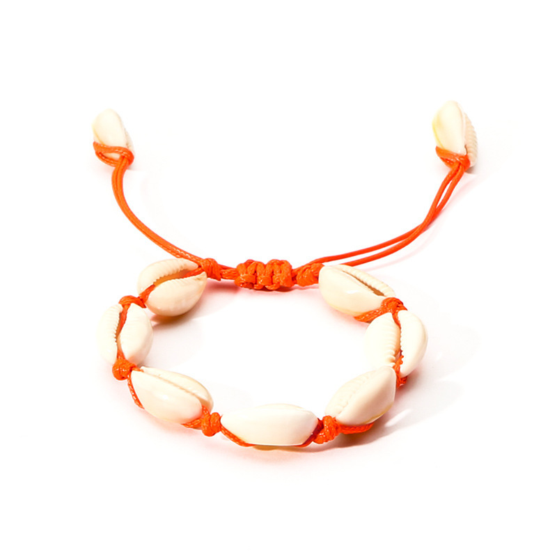 Handwoven Cobalt Shell Anklet Bracelets Natural Cowrie Beads Hawaiian Beach Foot Jewelry for Women Girl