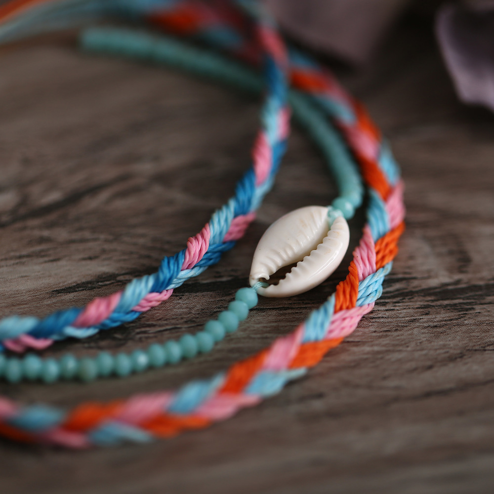 3PCS/SET Wave Bracelet,Navy Style Velvet Hand-woven Knit Knot Bracelet Three-piece Suit for Women Girls Holiday Jewelry