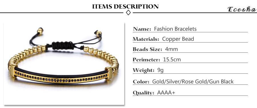 CZ  Love Knot Symbol Black Cotton Braided Woven Cord Bracelet