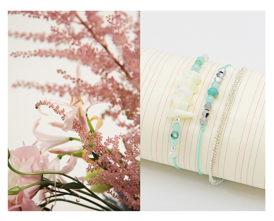 Braided Rope Bracelet Set Handmade Waterproof Wrap Wave Bracelet Boho String Bracelet for Woman Kids