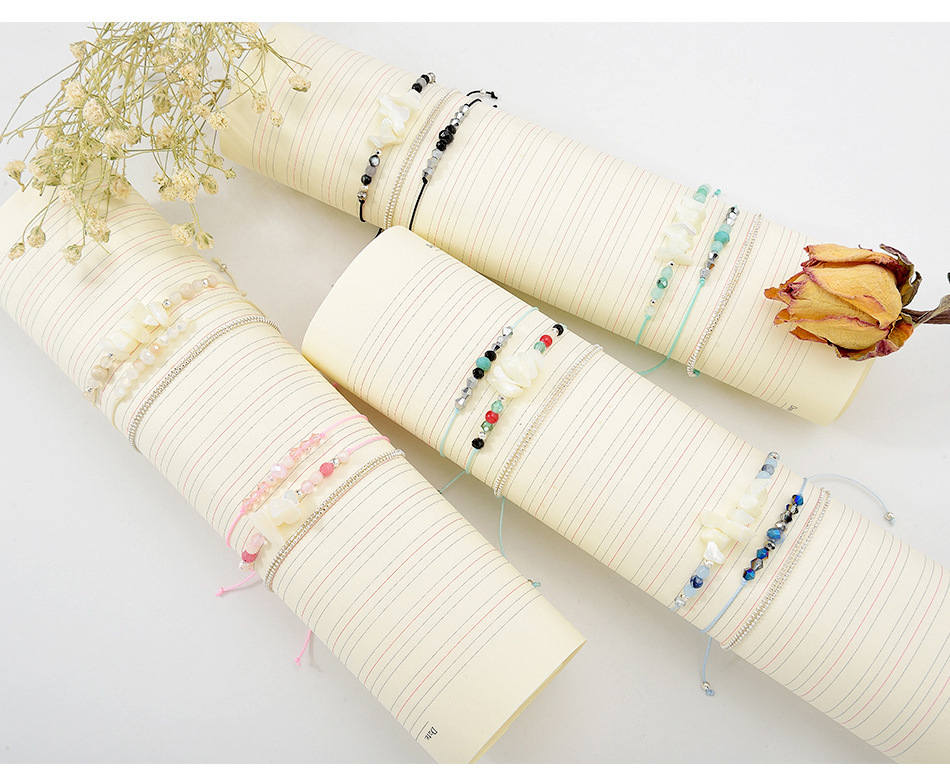 Braided Rope Bracelet Set Handmade Waterproof Wrap Wave Bracelet Boho String Bracelet for Woman Kids
