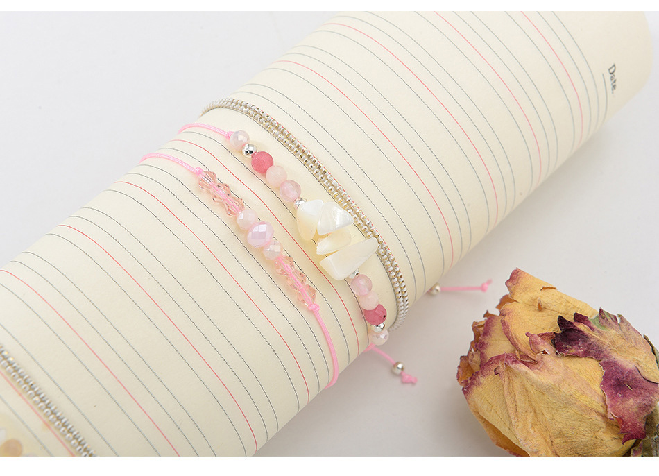 Braided Rope Bracelet Set Handmade Waterproof Wrap Wave Bracelet Boho String Bracelet for Woman Kids
