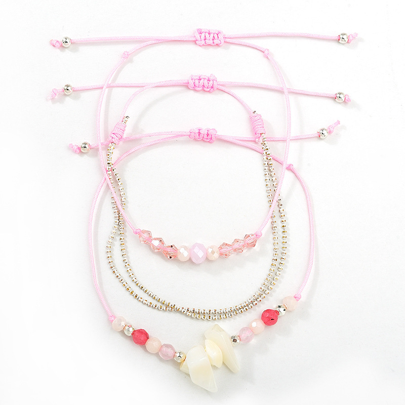 Braided Rope Bracelet Set Handmade Waterproof Wrap Wave Bracelet Boho String Bracelet for Woman Kids