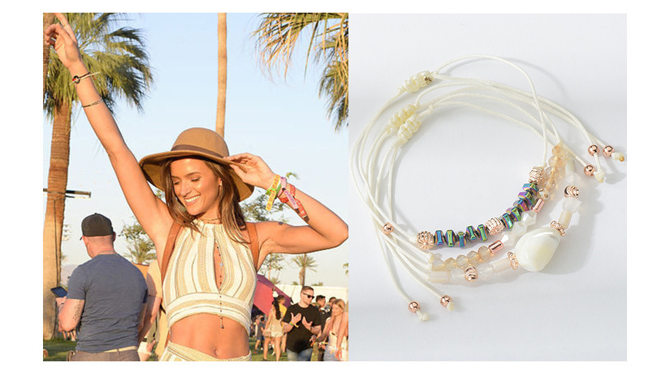 3 Pcs Bohemian Handmade Braided Ocean Tortoise Wave Pendant Bracelets Anklets 3D Crystal Anklet Adjustable