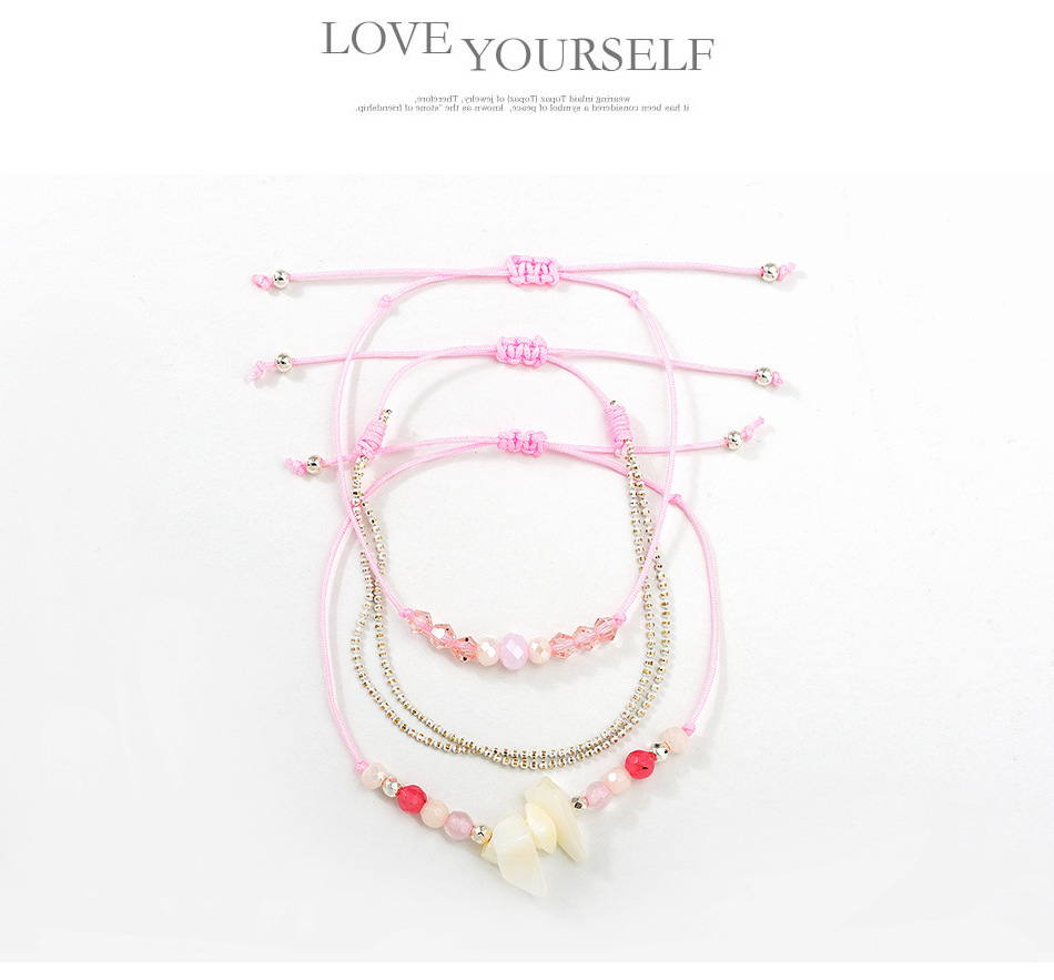 Braided Rope Bracelet Set Handmade Waterproof Wrap Wave Bracelet Boho String Bracelet for Woman Kids