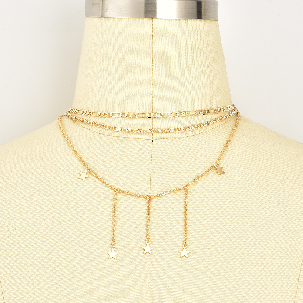 Women Necklace Chains,Nmch Fashion Tassel Multilayer Necklace Elegant Silver Gold Chain Jewelry Gift
