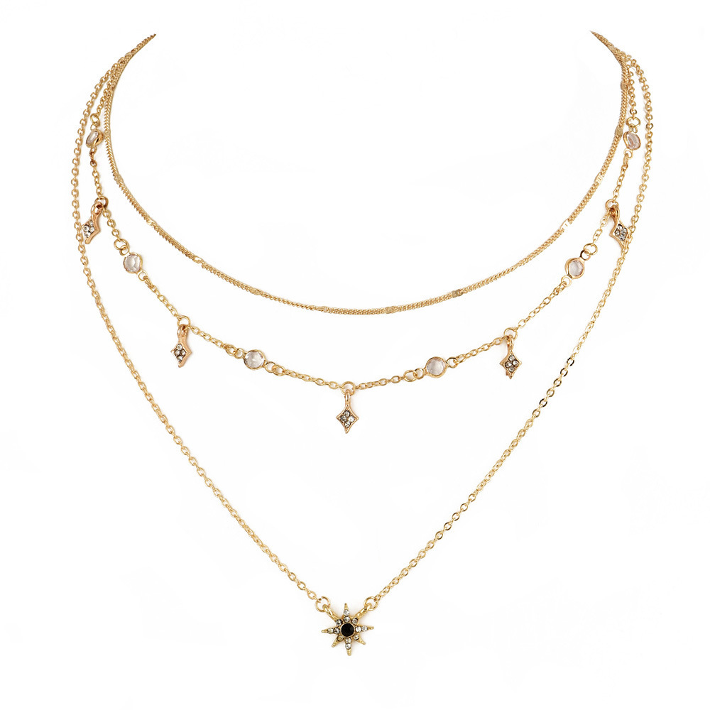 Women Necklace Chains,Nmch Fashion Tassel Multilayer Necklace Elegant Silver Gold Chain Jewelry Gift